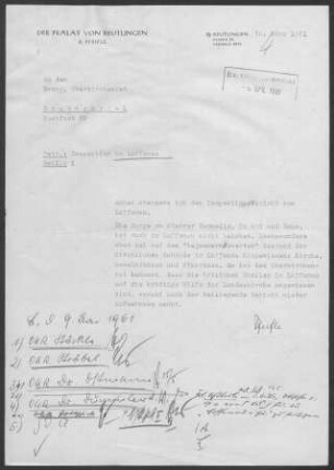 Loffenau: Inspektionsbericht 1961