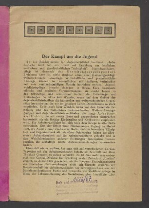 Der Kampf um die Jugend