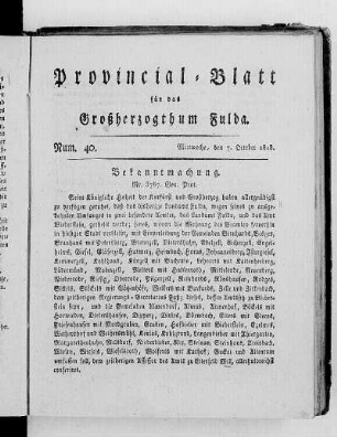 Num. 40, Ausgabe vom 7. Oktober 1818