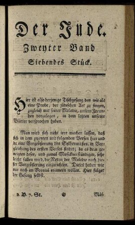 Siebendes Stück.