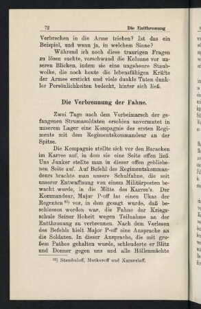 72-85, Die Verbrennung der Fahne. - Nach der Verbrennung.