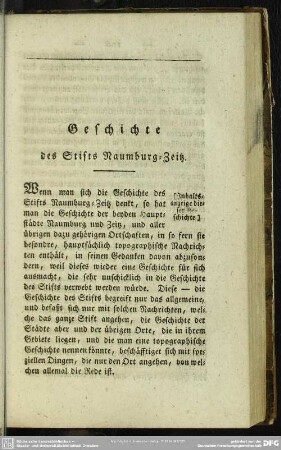 Geschichte des Stifts Naumburg-Zeitz