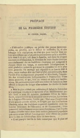Préface de la première édition