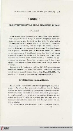 Chapitre V: Architecture civile au XVe siècle