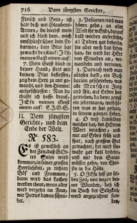 II. Vom jüngsten Gerichte, und dem Ende der Welt.