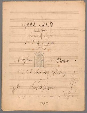 Le Duc d'Olonne, Auswahl, arrangiert, Klavier, op. 34 - BSB Mus.Schott.Ha 7647-2