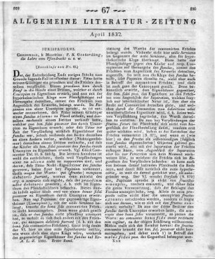 Gesterding, F. C.: Die Lehre vom Pfandrecht, nach Grundsätzen des Römischen Rechts. Greifswald: Mauritius 1831 (Beschluss von Nr. 66)