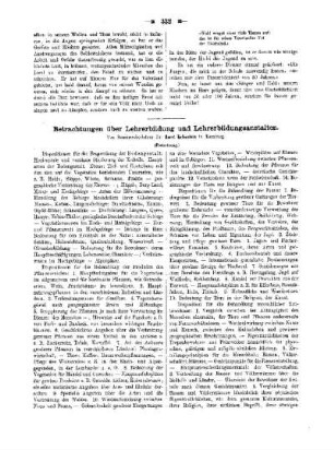 Betrachtungen über Lehrerbildung und Lehrerbildungsanstalten : (Fortsetzung)