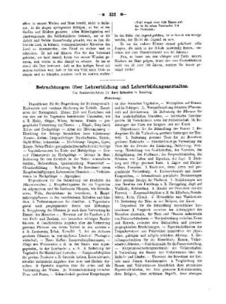 Betrachtungen über Lehrerbildung und Lehrerbildungsanstalten : (Fortsetzung)