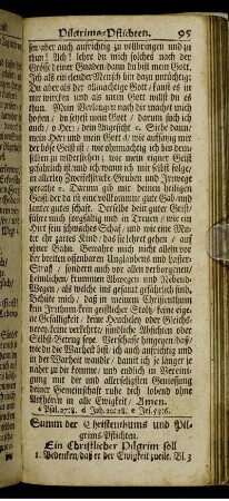Summ der Christenthums und Pilgrims-Pflichten.