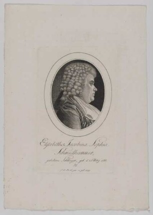 Bildnis der Elisabetha Jacobina Sophia Schmidhammer