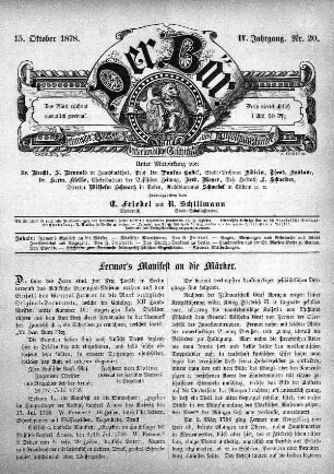 15. Oktober 1878, Nr. 20