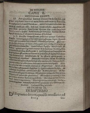 Articulus IX. De Baptismo.
