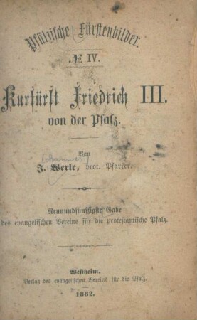 Kurfürst Friedrich III. von der Pfalz