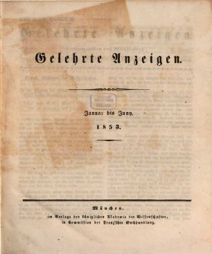 Gelehrte Anzeigen. 36. 1853