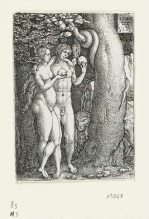 Versuchung Adams und Evas, Blatt 3 der Folge "Geschichte von Adam und Eva"