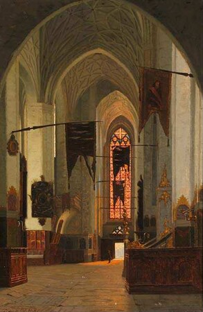 Das Innere der Marienkirche in Danzig