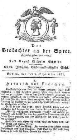37. Stueck, 10. September 1830