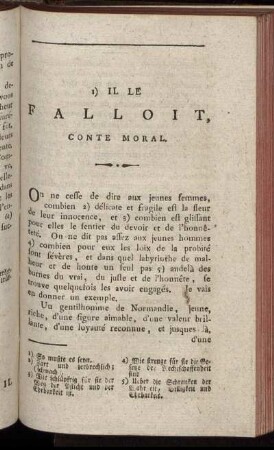 Il le falloit, conte moral