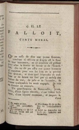 Il le falloit, conte moral