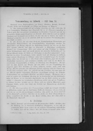 Versammlung zu Lübeck. - 1377 Jun. 24.