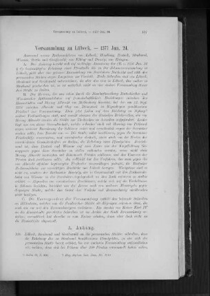 Versammlung zu Lübeck. - 1377 Jun. 24.