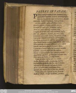 Petrus in Papam.