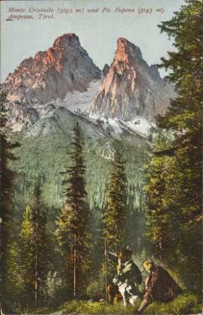 Monte Cristallo (3199 m) und Piz Popena (3143 m). Ampezzo. Tirol.