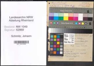 Entnazifizierung Johann Schmitz , geb. 28.08.1921 (Schulhelfer)