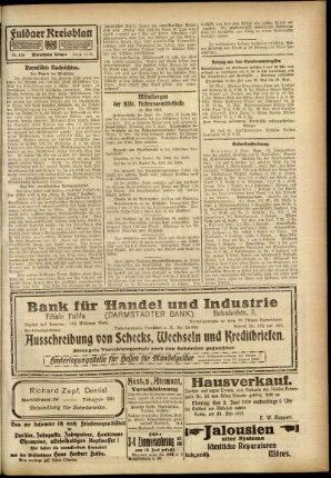 Zweite Ausgabe vom Samstag, den 31. Mai 1919.