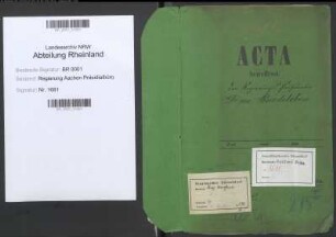 von Bardeleben, Reg. Präsident Ehrengeschenk f. d. Oberpräsidenten v.B. Bd. 1
