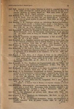 Antiquarischer Anzeiger von Joseph Baer & Co., Frankfurt a.M.. 270. 1877, Juli/August