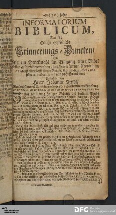 Informatorium Biblicum [...].