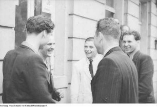 Besuch von Nikolai Michailow, 1. Sekretär des Komsomol, in Sachsen, Mai 1951