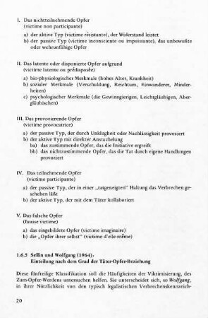 1.6.5 Sellin und Wolfgang (1964): Einteilung nach dem Grad der Täter-Opfer-Beziehung