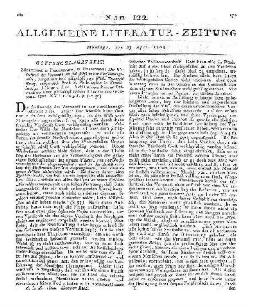 Krug, W. T.: Der Widerstreit der Vernunft mit sich selbst in der Versöhnungslehre dargestellt und aufgelöst. Nebst einem kurzen Entwurf zu einer philosophischen Theorie des Glaubens. Züllichau, Freystadt: Darnmann 1802