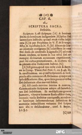 Cap. II. de Scriptura Sacra.