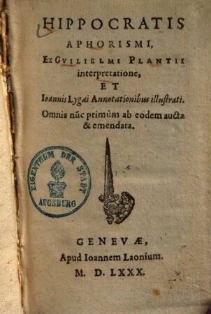 Hippocratis aphorismi