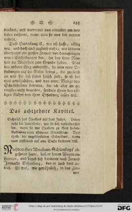 Das achtzehnte Kapitel