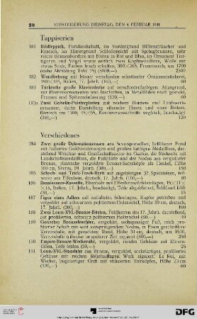 Verschiedenes (Nr. 184-194)