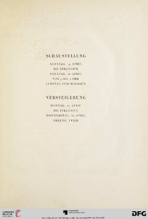 Schaustellung / Versteigerung