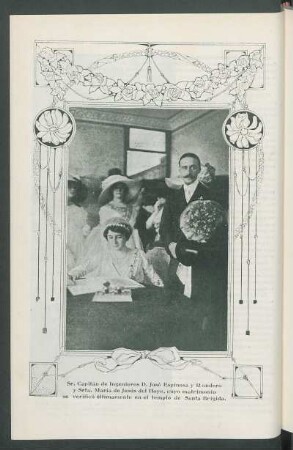 Sr. Capitán de Ingenieros D. José Espinosa y Rondero y Srta. María de Jesús de Hoyo [Fotografía]