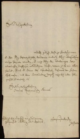 Brief von Johann Matthias Gesner an Johann Friedrich von Uffenbach. Göttingen, 7.4.1758