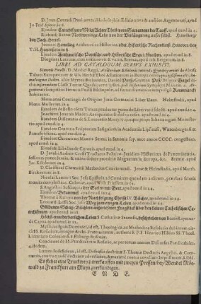 Libri Ad Catalogum Serius Exhibiti.