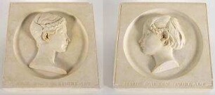 Portraitsmedaillons (Pendants) der Eugenie und Marie d' Alton
