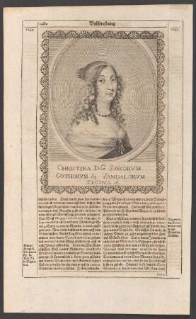 Porträt Christina, Königin von Schweden (1626-1689)