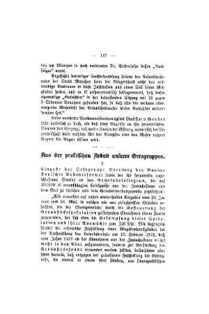 Aus der praktischen Arbeit unserer Ortsgruppen