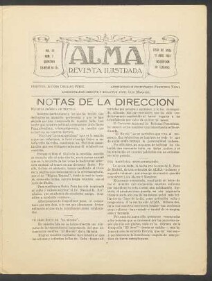 Notas de la dirección