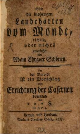 Sind die bisherigen Landcharten vom Monde, richtig, oder nicht?