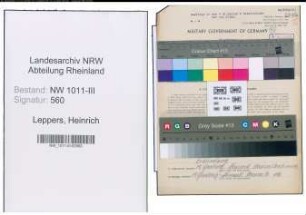 Entnazifizierung Heinrich Leppers , geb. 17.01.1896 ()